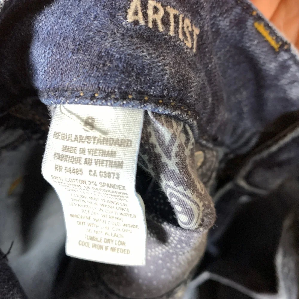 American Eagle Artist Crop Jeans Womens 8 Blue Stretch‎ Low Rise Dark Wash Denim